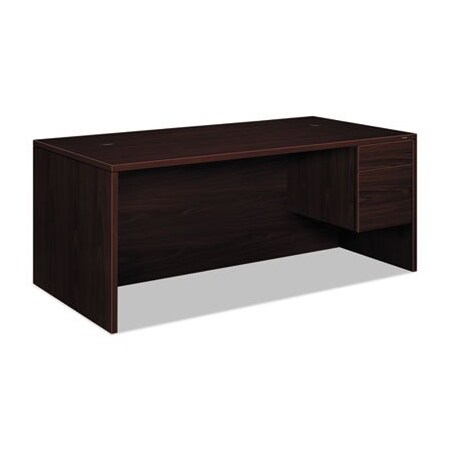 Hon N, 10500 SERIES LARGE inLin OR inUin RIGHT 3/4 HEIGHT PEDESTAL DESK, 72W X 36D X 29.5H, MAHOGANY 10585RNN